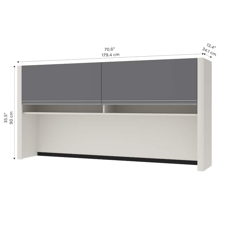 Bestar Connexion 71W Hutch for Narrow Desk Shell by Bestar