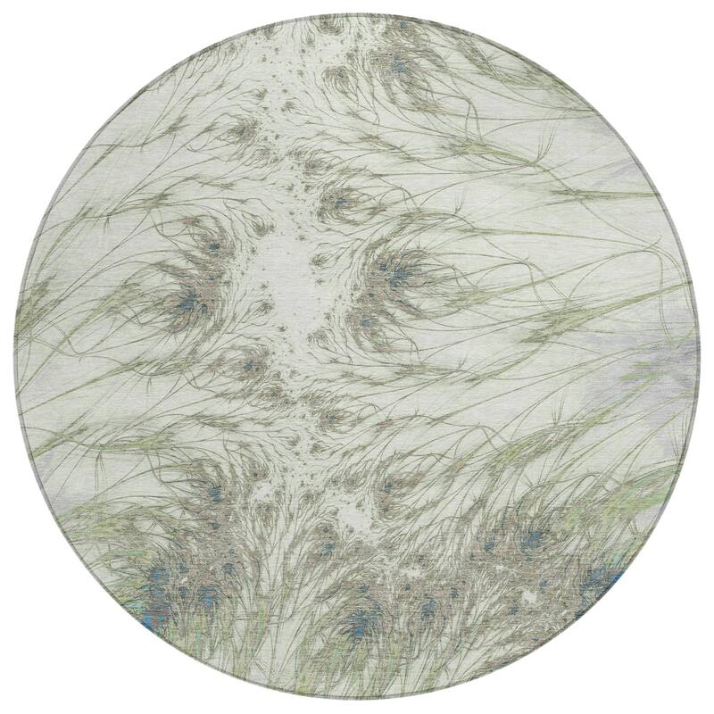 Machine Washable Indoor/ Outdoor Modern Cheraw Chantille Rug