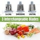preview thumbnail 7 of 5, NutriSlicer Vegetable Slicer Cheese Grater Potato Slicer Salad Chopper with Suction Base