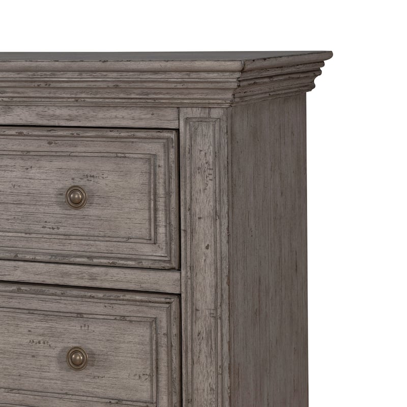 Liberty Furniture Big Valley Graystone Panel Bed, Dresser & Mirror, Chest - King or Queen