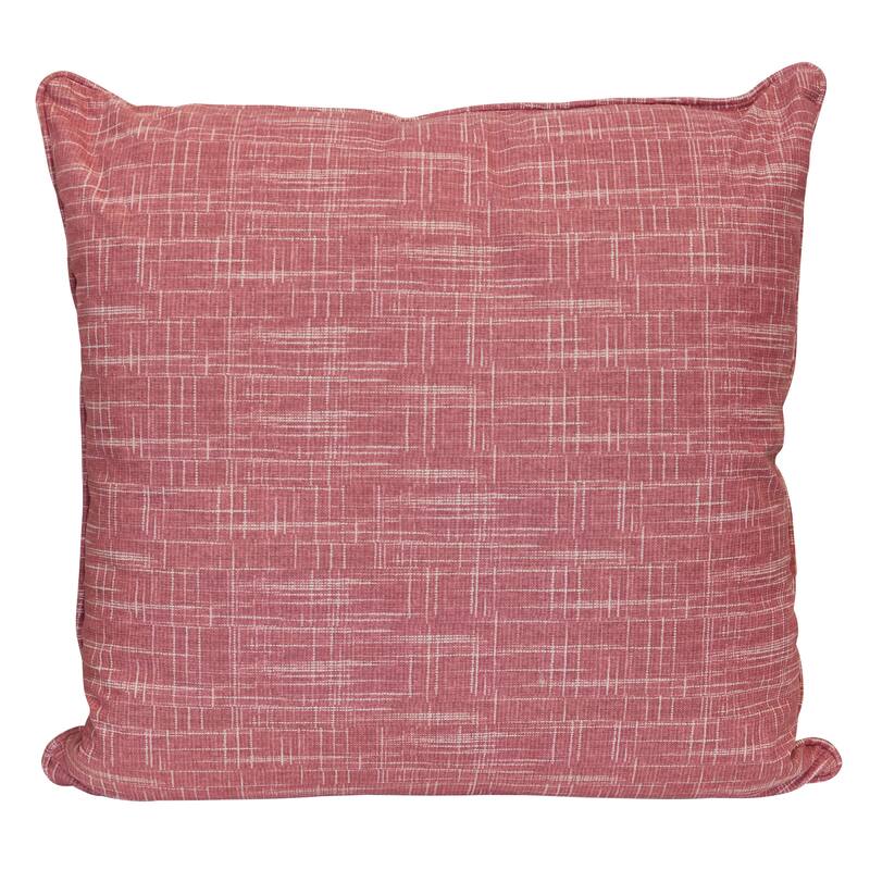 StyleCraft Weave Textured Pillow - 24" x 24" - Rustic Red