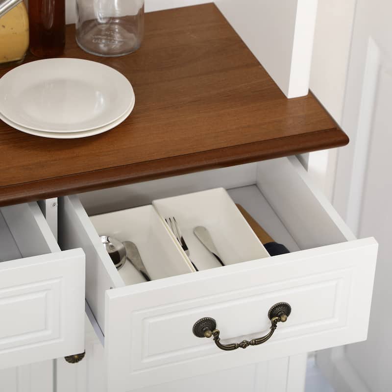 HOMCOM Kitchen Buffet with Hutch, Freestanding Pantry Cabinet