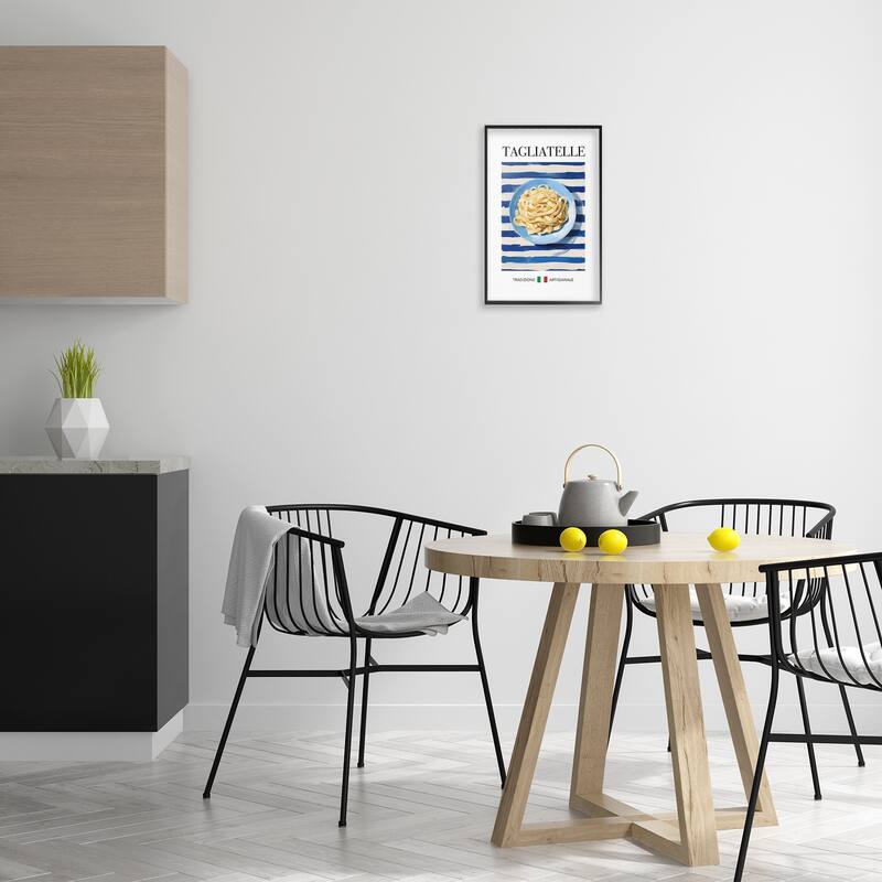 Stupell Traditional Tagliatelle Pasta Framed Giclee Art Design By Andreas Magnusson