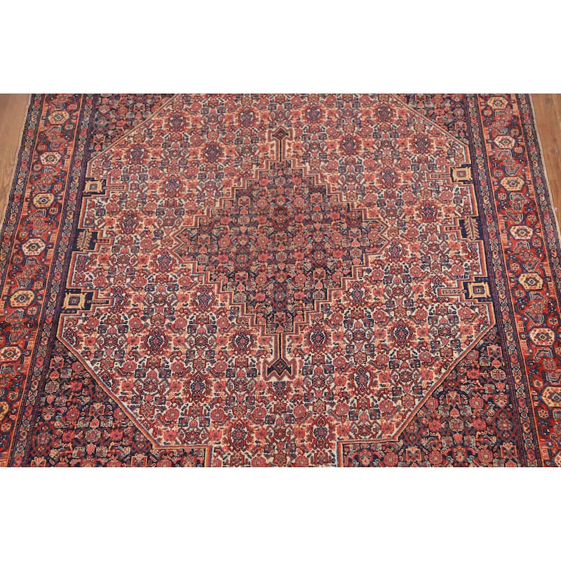 Hand Knotted Oriental 100% Wool Carpet Traditional Medallion Beige & Ivories Senneh Area Rug - 6' 3'' X 4' 5''