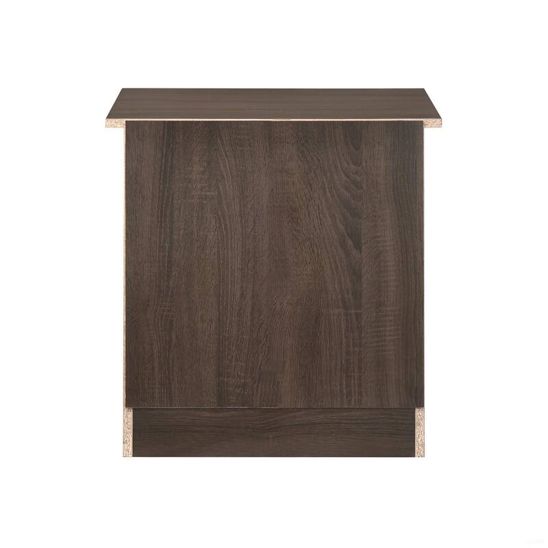 Compact Modern Nightstand with Wenge Finish