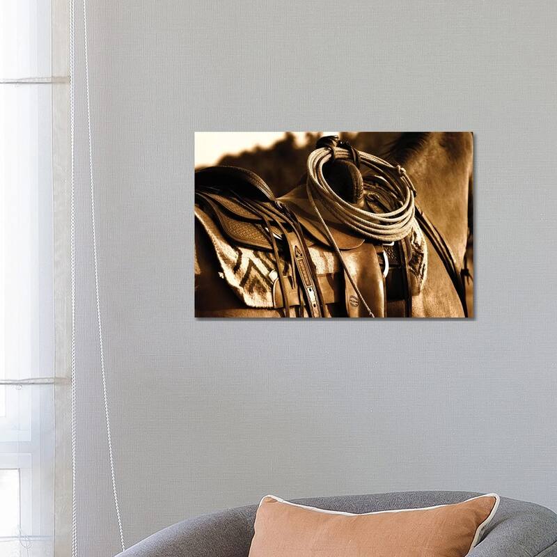iCanvas "Western Saddle" by Rhonda Thompson Canvas Print - 18x26x1.5