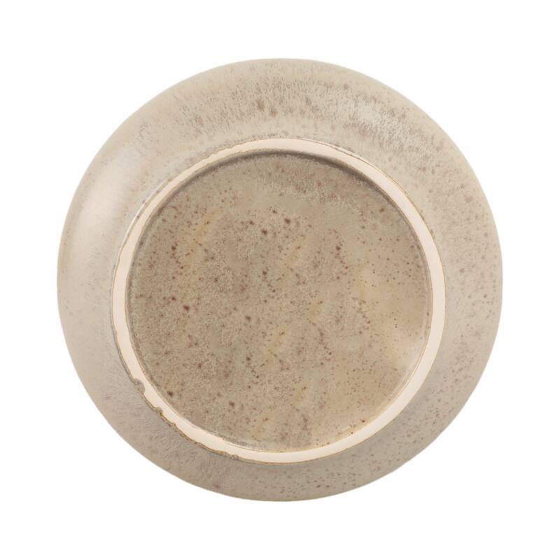 Warm Rustic Ceramic Table Vase for Home Decor, Decorative Flower Vase with Glazed Finish
