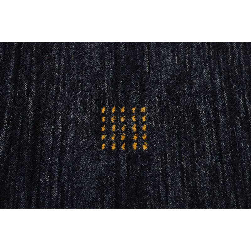 ECARPETGALLERY Hand Loomed Kashkuli Gabbeh Navy Wool Rug - 6'8 x 8'1