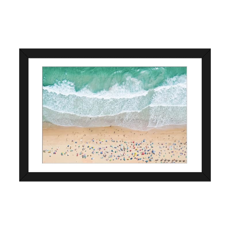 iCanvas "Aerial Summer Beach" by Sisi & Seb PFA - Black - 24x32x1