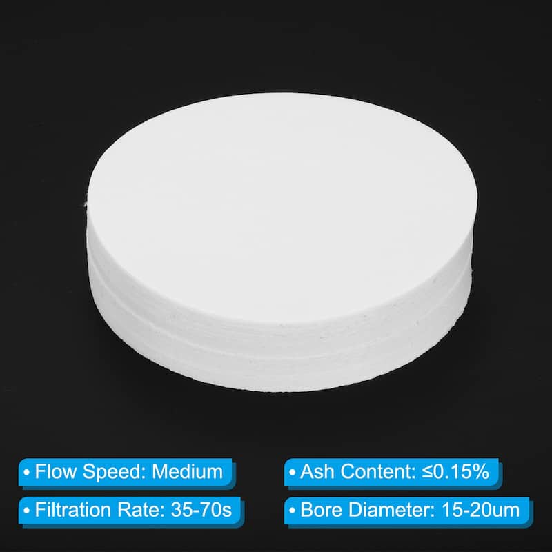 100Pcs 9cm Qualitative Filter Paper Circles, Medium Speed Round Lab Paper