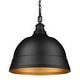 preview thumbnail 6 of 5, Golden Lighting Rebel 2-light Pendant in Matte Black