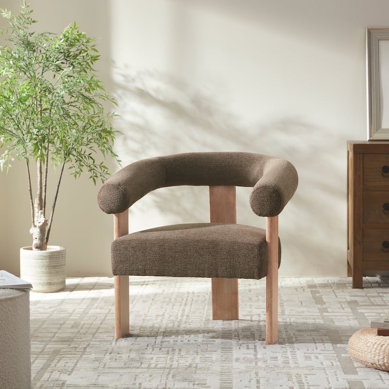 Accent Chair Living Room Chair with Solid Wood Frame