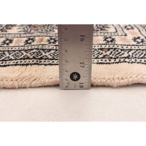 ECARPETGALLERY Handknotted Finest Peshawar Bokhara Ivory Wool Rug 8