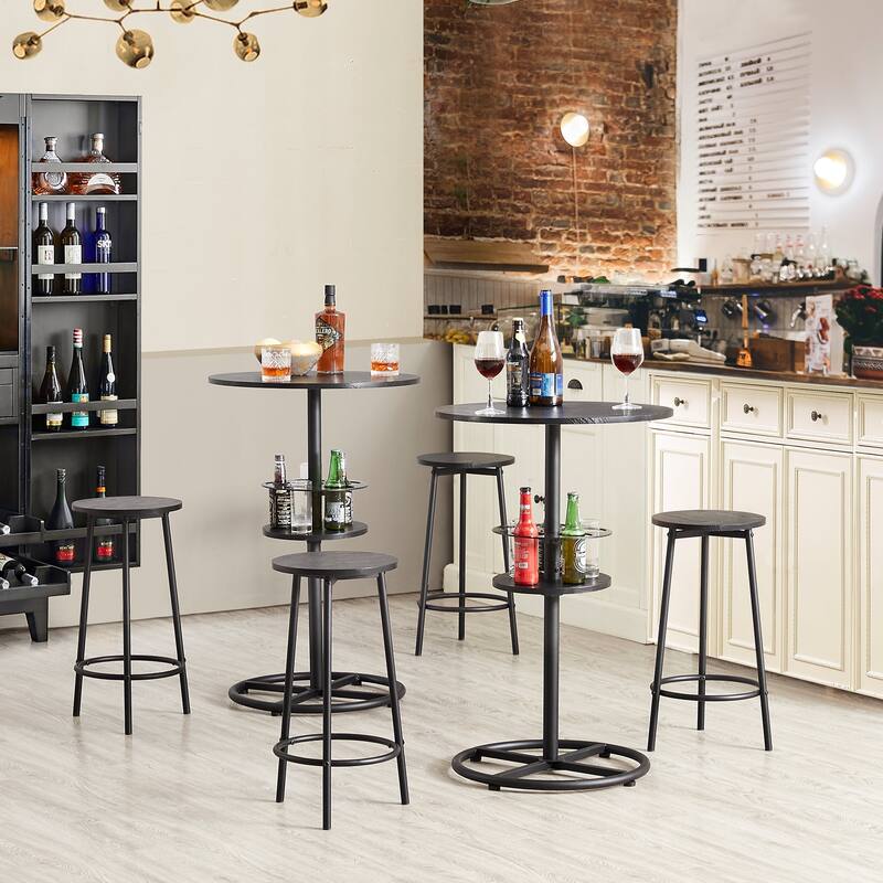 Javlergo 3-Piece Round Bar Table with Barstool