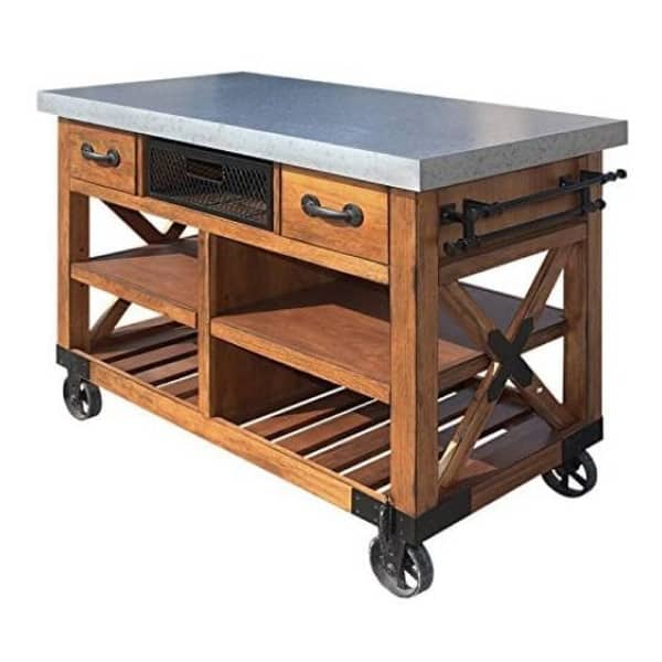 Oak Rigger Cart 3 Drawers bar cart Oak pantry cabinet Solid Wood rolling carts - Bed ...