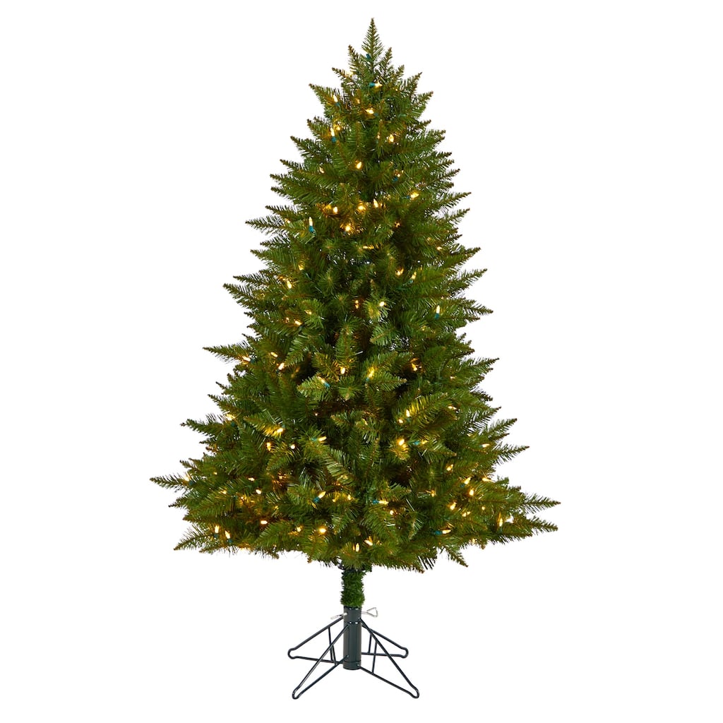 5ft. Spruce Artificial Christmas Tree with 250 Color Changing LED Lights, Remote & 586 Branches - Modern Tech Holiday X-Mas Tree