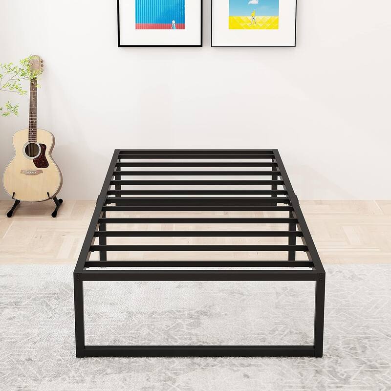 14 Inch Bed Frames,3500 lbs Heavy Duty Metal Platform,Steel Slats Support/No Box Spring Needed