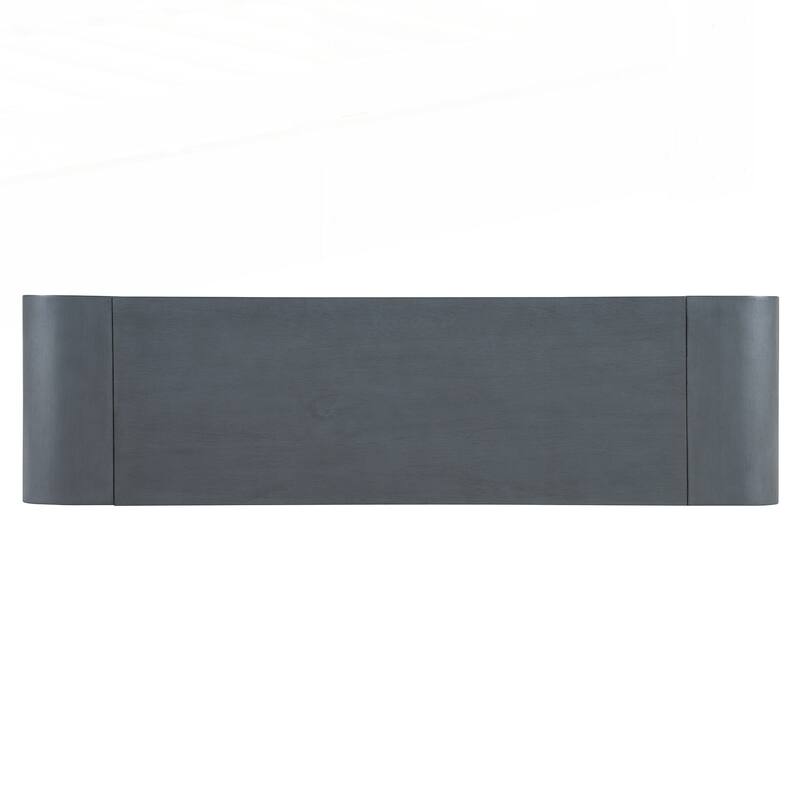 Rustic Console Table with Fluted Drawer Front