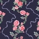 preview thumbnail 1 of 2, Cath Kidston Rose Flutter Navy Wallpaper