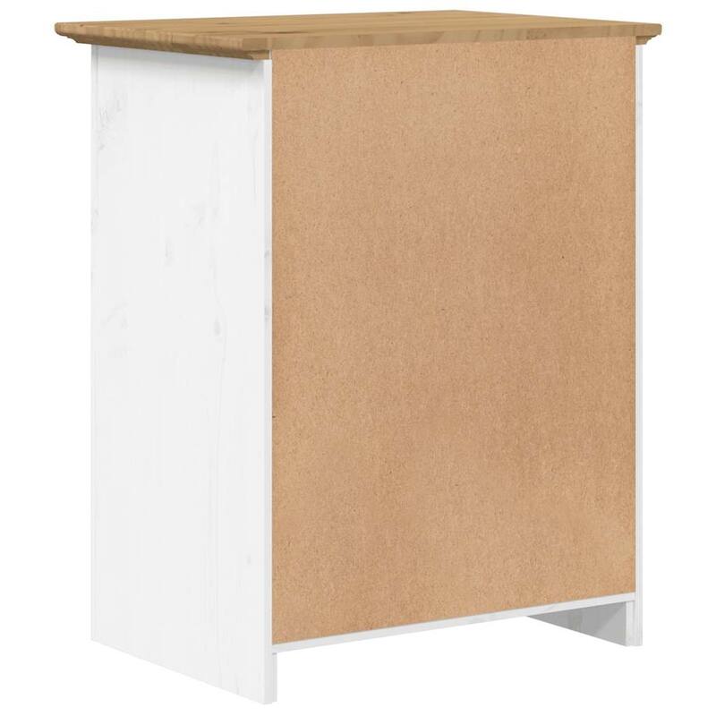 vidaXL Cabinet Nightstand End Side Table with Drawer BODO Solid Wood Pine