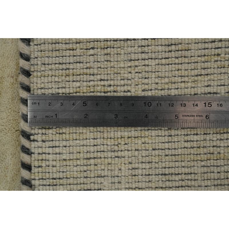 Hand Knotted Oriental 100% Wool Carpet Tribal Animal Pictorial Beige & Ivories Gabbeh Area Rug - 8' 0'' X 8' 0''