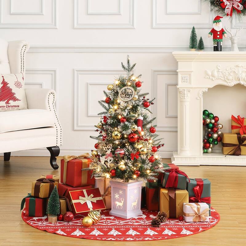 Christmas Tree with 78 Multi-Color Led Lights, 3 Ft Pre-Lit Artificial Christmas Decoration