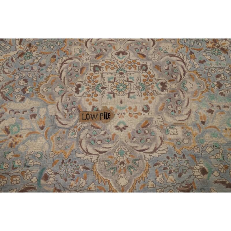 Blue Floral Tabriz Persian Rug Handmade Traditional Wool Carpet - 6'7"x 9'7"