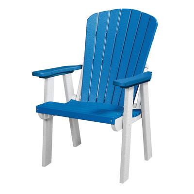 OS Home and Office Model Fan Back Chair Made in the USA- Blue, White Base
