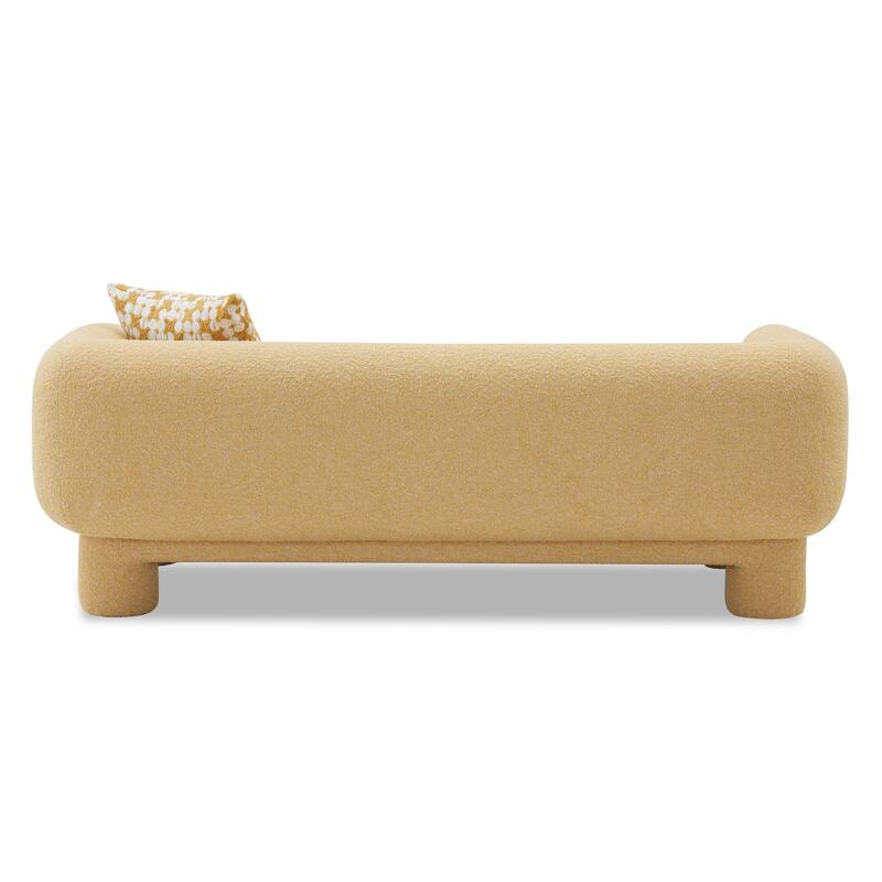 Furniture of America Nyxel Modern 83-inch Yellow Fabric Oversized Sofa with Pillows