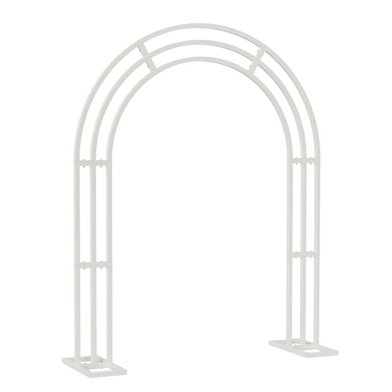 Large White Wedding Arch Stand 3 Layer Garden Backdrop Frame