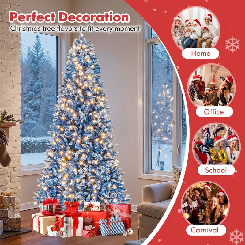 Costway 6/7/8/9 FT Artificial Christmas Tree, with 270/340/420/520 - See Details