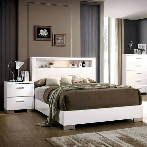 Furniture of America Champs 2-piece Eastern King Storage Bed Set