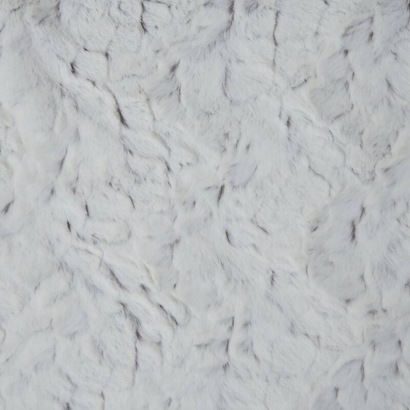 Sorra Home Circle Indoor Faux Fur Tufted Floor Pillow with Handle