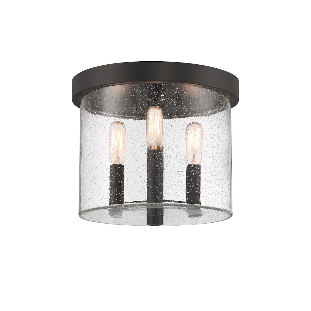 Designers Fountain D298C-FM Otto 3 Light 10" Wide Flush Mount Drum