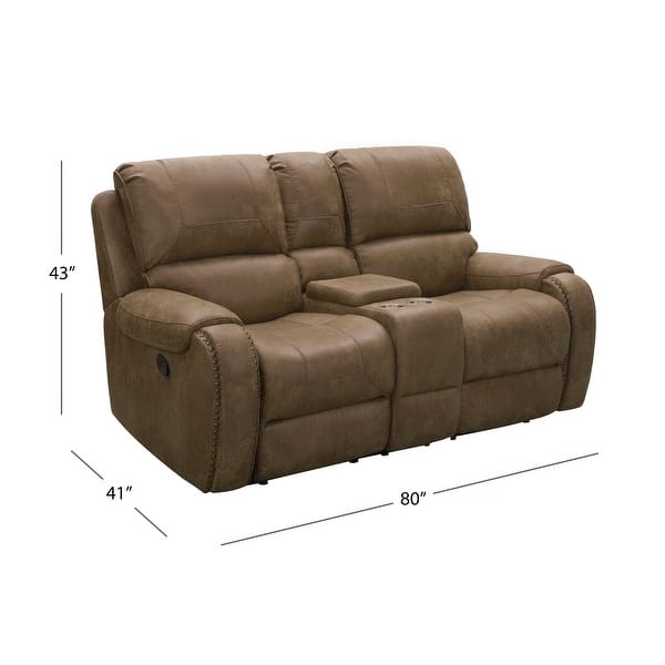 Shop Abbyson Houston Fabric Manual Reclining Sofa Set Overstock