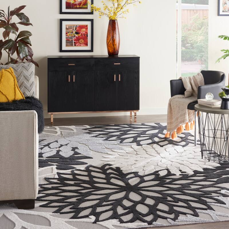 Nourison Aloha Floral Modern Indoor/Outdoor Area Rug