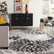 Nourison Aloha Floral Modern Indoor/Outdoor Area Rug - 9' x 12' - Black White
