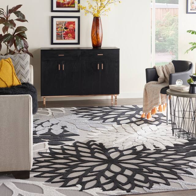 Nourison Aloha Floral Modern Indoor/Outdoor Area Rug