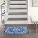 preview thumbnail 37 of 61, Nourison Whimsicle Modern Persian Floral Medallion Area Rug 2' x 3' - Navy - Runner/Rectangle