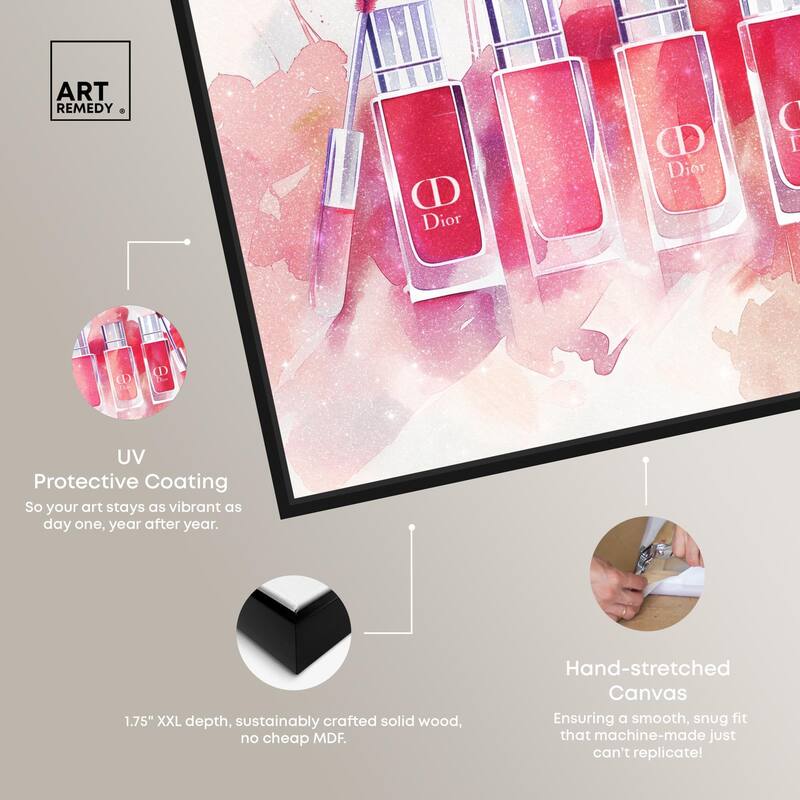 Lip Gloss Splash Canvas by Art Remedy