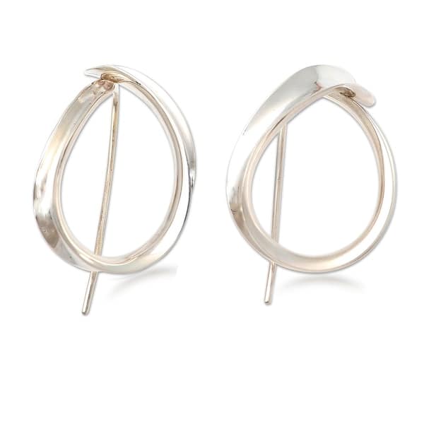 Sterling Silver Drop Slide Earrings