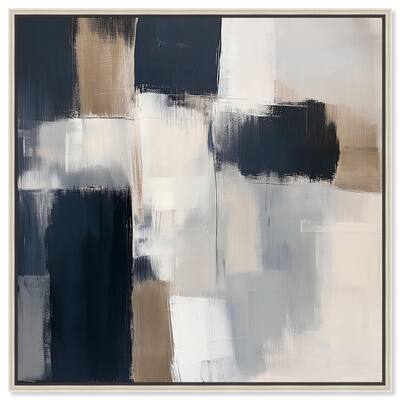 Blue and Tan Abstraction II Canvas by Art Remedy