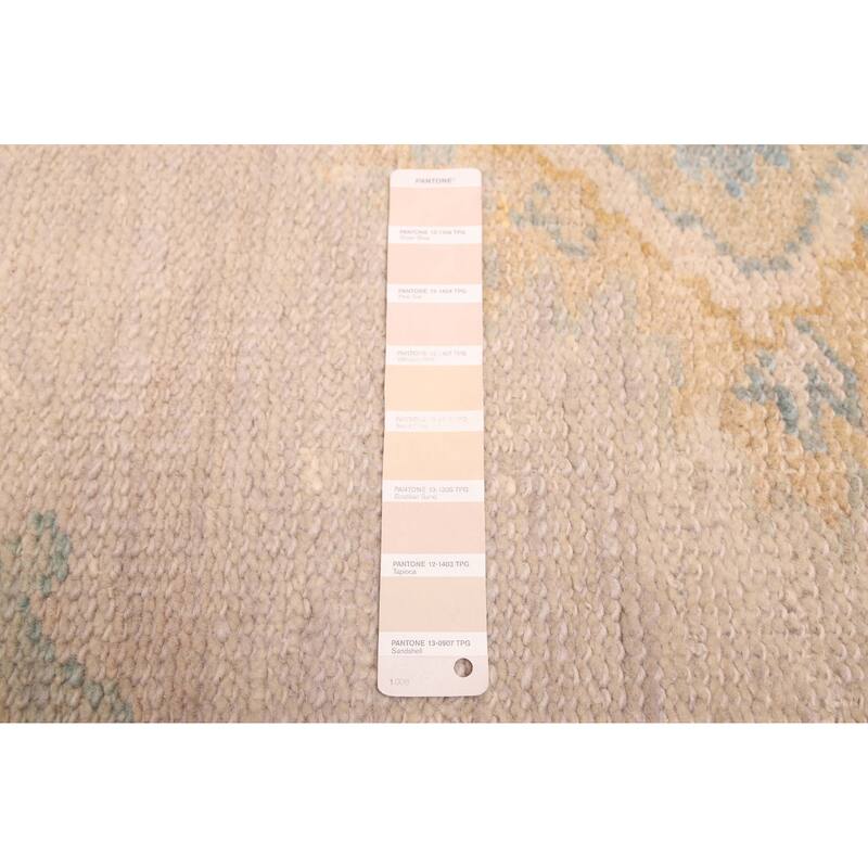 ECARPETGALLERY Hand-knotted Modern Oushak Beige Wool Rug - 8'0 x 10'2