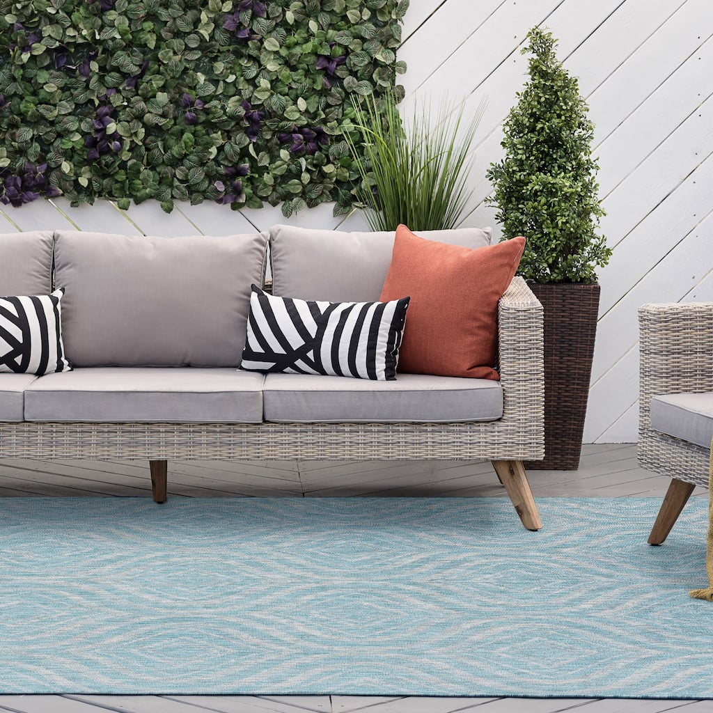 Colonnade Modern & Contemporary Abstract Indoor/Outdoor Area Rug