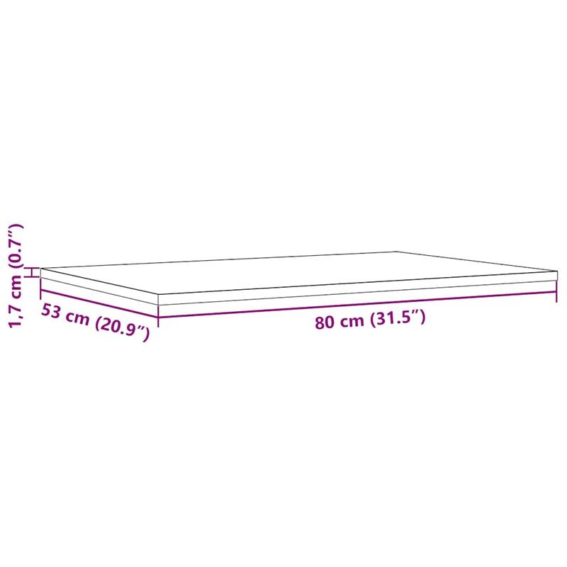 vidaXL Table Top Set of 3 Natural Pine Solid Pine Wood Medium Durable - 20.9 x 31.5 x 0.7 in