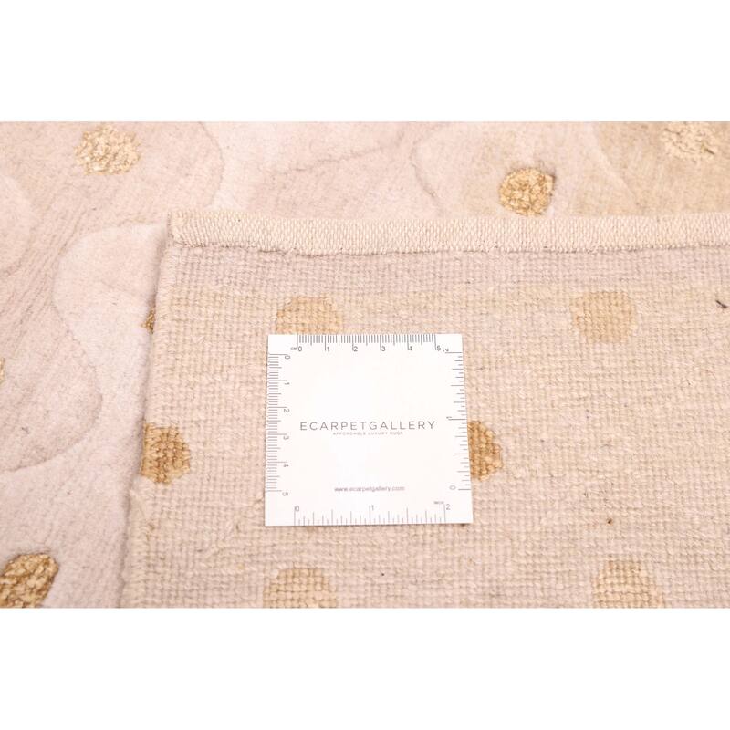 ECARPETGALLERY Hand-knotted Opulence Ivory Silk, Wool Rug - 8'0 x 9'10