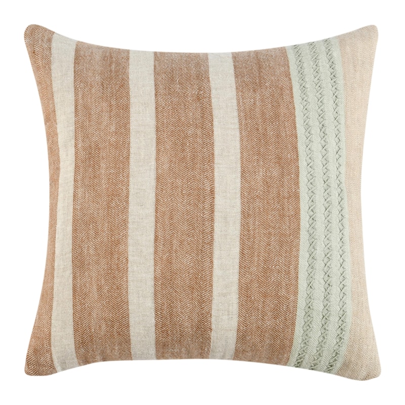 Villa by Classic Home Cherry 22" Belgian Linen Blend Throw Pillow