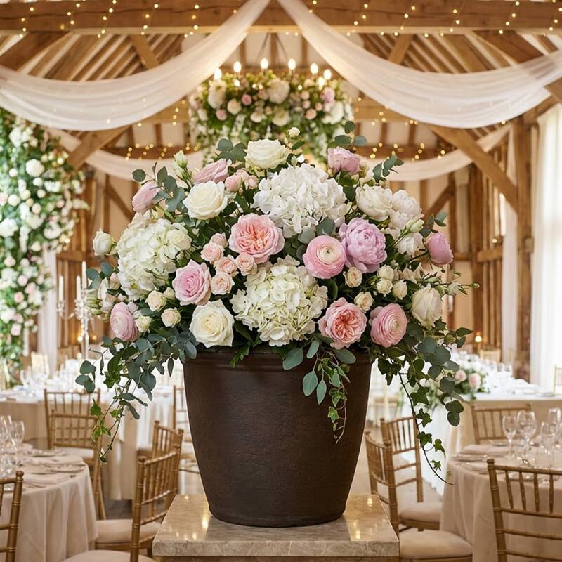 Sunnydaze Anjelica Outdoor Flower Pot Planter - 20-Inch - 4-Pack