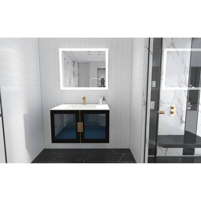 Solaria 36'' Wall Mounted Single Bathroom Vanity Set
