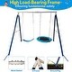 preview thumbnail 4 of 5, Kids Metal Swing Set for Backyard Outdoor Playground Two Functional Swing Set For Kids Outdoor Equipment